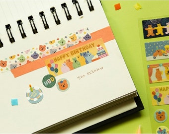 Dailylike Washi Sticker Sets | Korean-Style Polco Decoration. Bujo, Journal, Planner, Diary Essentials. Laptop Sticker. Phone Case Deco
