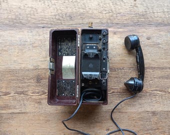 1950s USSR Military Field Telephone TAI-43: Vintage Army Collectible