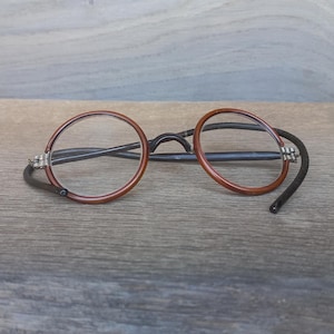 1950s Vintage Round Glasses: Unisex Mid Century Eyeglasses with Diopter Lenses