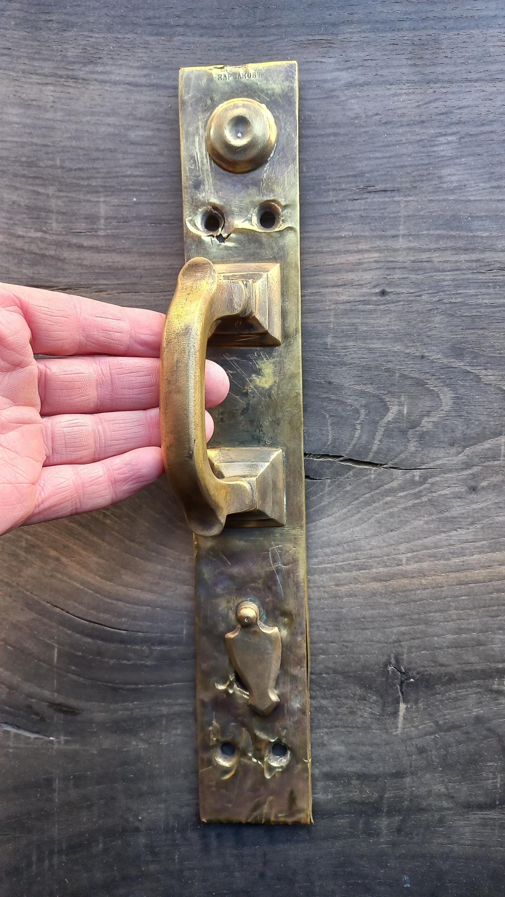 Vintage Brass Door Handle Rustic Barn Door Pull, 12" Length Etsy — free download