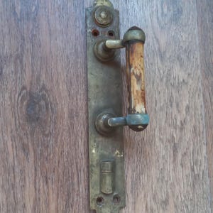 Vintage Brass Door Handle, Large Sliding Barn Door Hardware, 12" Long