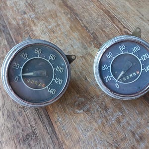 Retro snelheidsmeter 4" 106 mm diameter van oude auto's Vintage vrachtwagen snelheidsmeter Sovjet-auto's onderdelen Steampunk decor 140 km/u rotatie met de klok mee