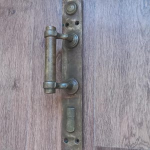 Vintage Brass Door Handle, Large Sliding Barn Door Hardware, 16" Long