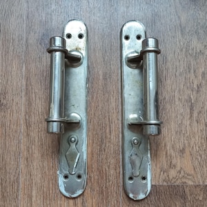 Set of 2 Vintage Door Handles, USSR Hardware, 1950s Decor