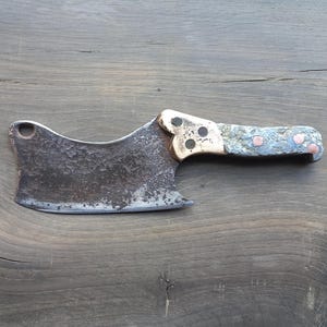 Restored Antique Meat Cleaver: Rustic Kitchen Decor, 9.5&quot;