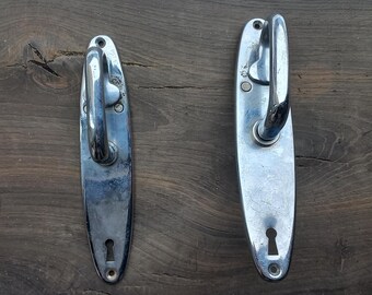 Set of 2 Vintage Iron Door Handles - USSR 1970s