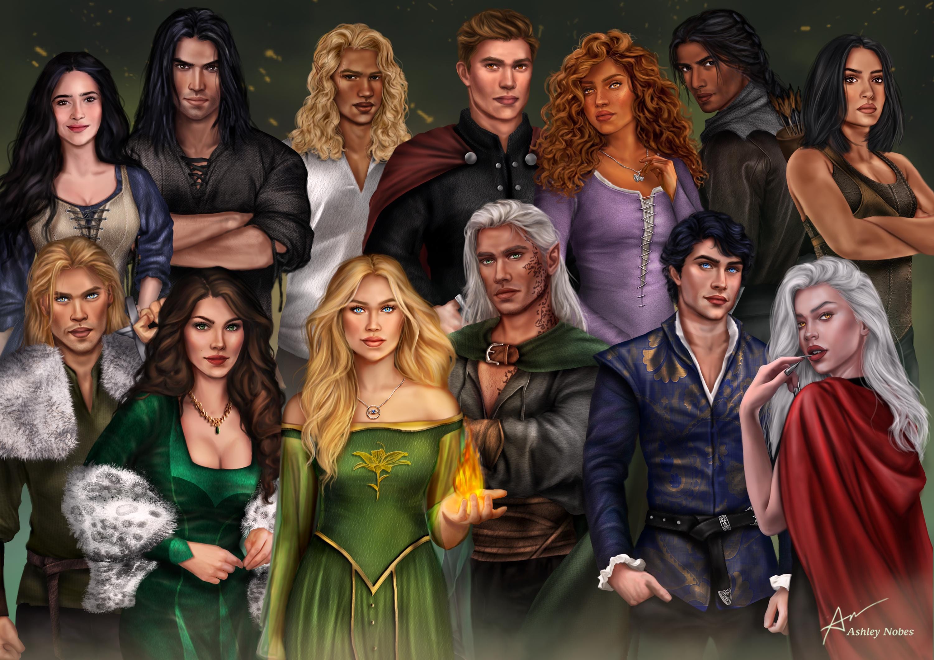 Throne of Glass Characters Art Print