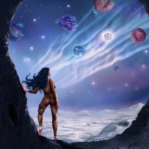 Raeve and the Moons - When the Moon Hatched Art Print