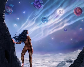 Raeve and the Moons - When the Moon Hatched Art Print