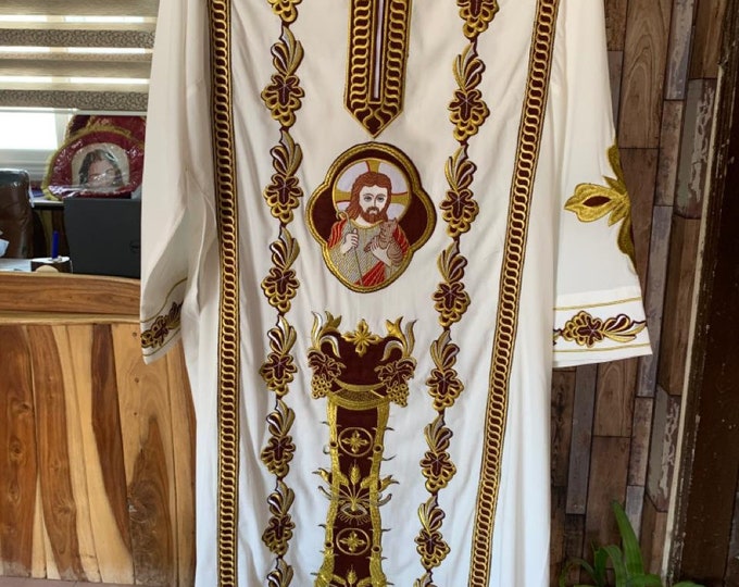 Variety Priest vestments- Coptic orthodox liturgy vestments- fully customizable. Colour, Style and size :