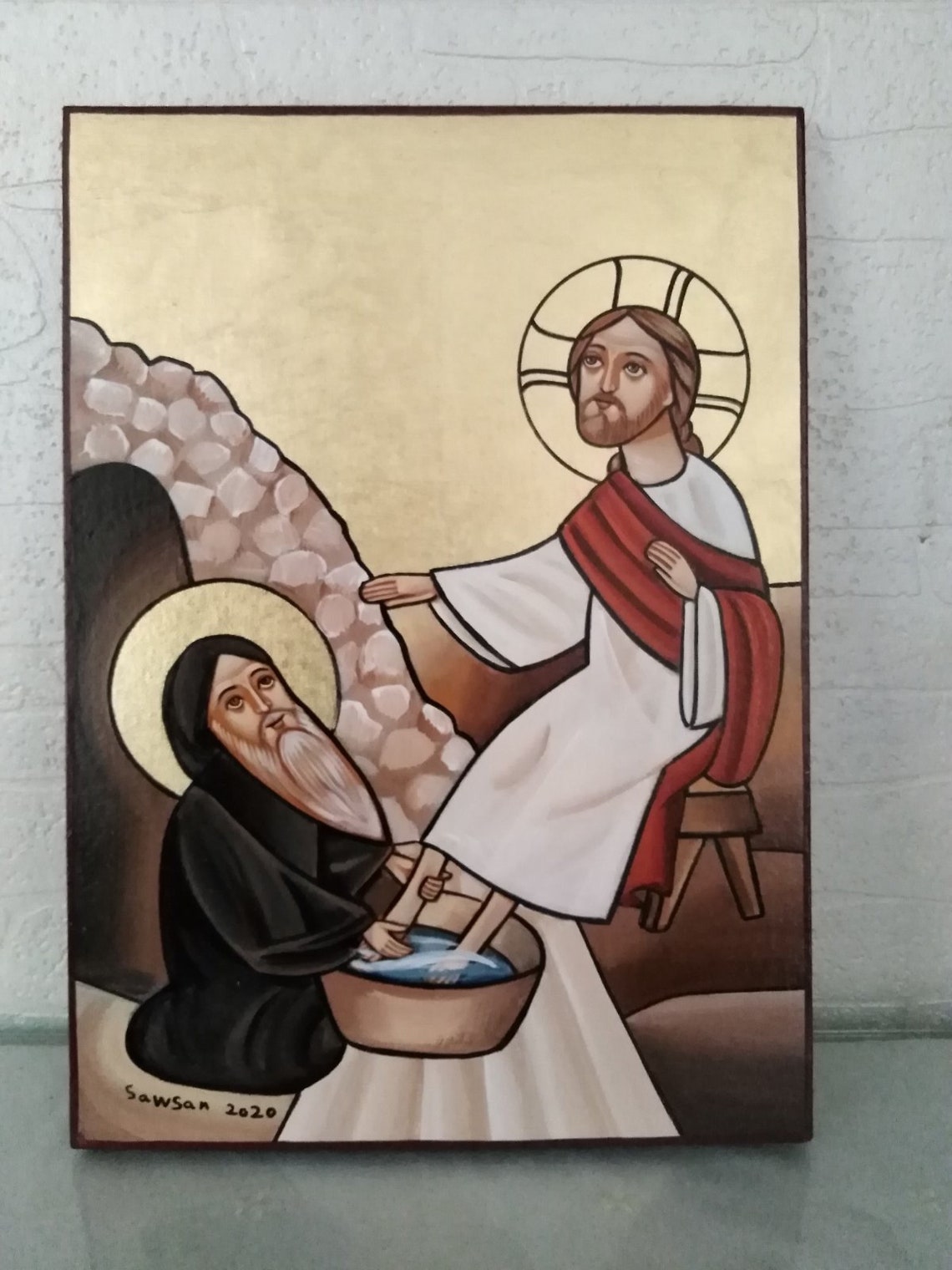 Coptic Orthodox Icon St Bishoy Etsy