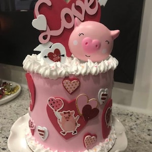 Valentine Fake Cake/ Valentine Pink Cake.