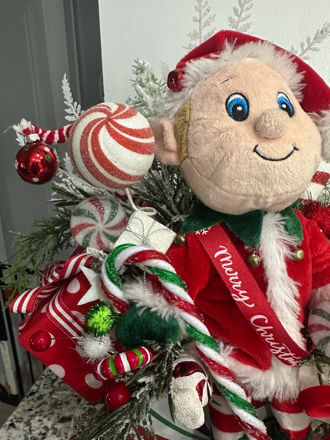 Christmas Centerpiece/ Christmas Table Centerpiece/ Elf Centerpiece