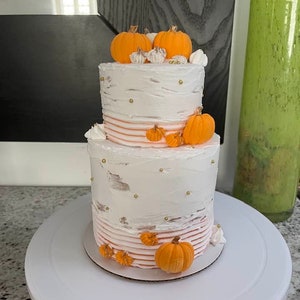 Simply Beautiful !!!!!!! Fake Pumpkin Bake /Fall Decor/Thanksgiving Faux Cake.