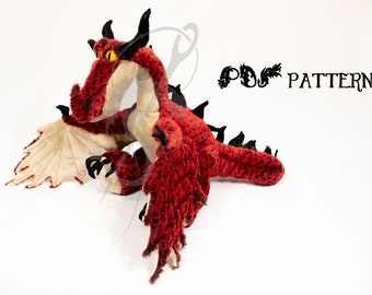 Dragon Plush Sewing Pattern PDF Holiday Gift DIY Terrible Terror How to Train Your Dragon