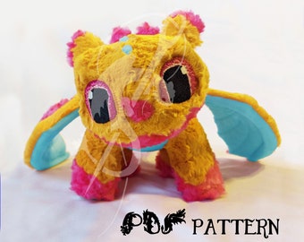 Sewing Pattern PDF Dragon Plush - PRIDE Night Light Toothless - How to Train Your Dragon DIY