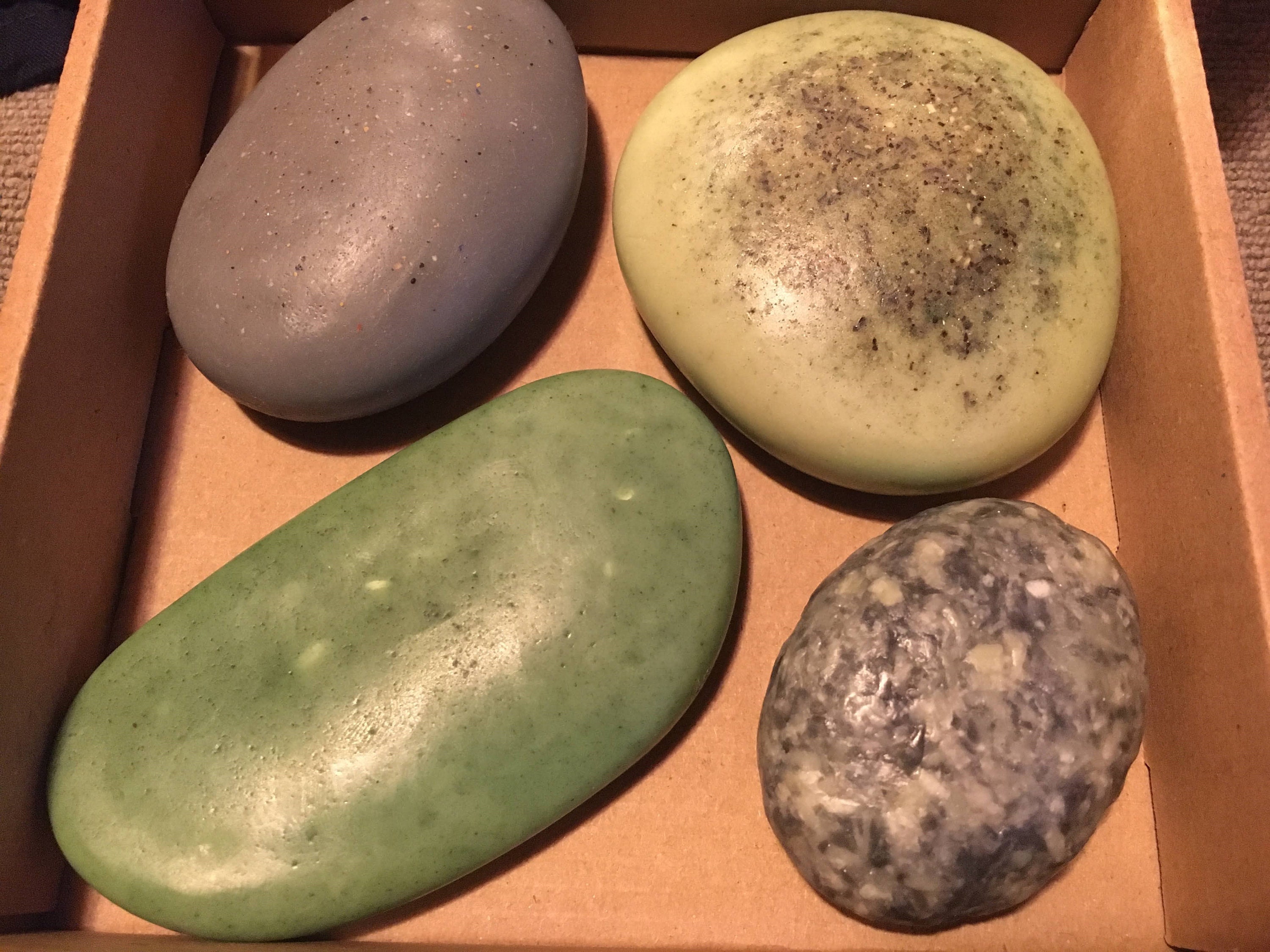 Set of 6 Handmade Soap Stones in Natural Plain Color in Etsy