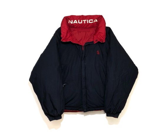 Vintage Nautica Goose Down Reversible Jacket Coat
