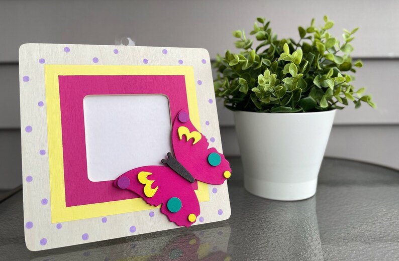 Pink Butterfly Picture Frame Etsy
