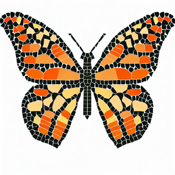 Butterfly Mosaic - Etsy