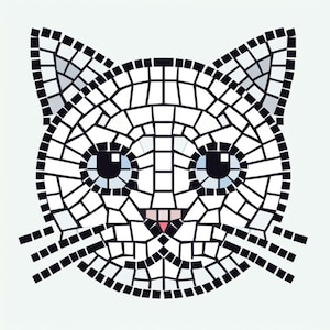 Mosaic cat template