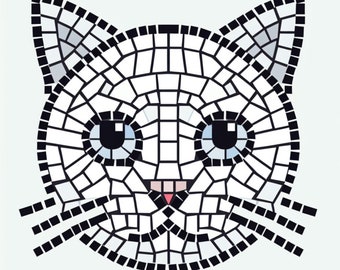 Mosaic cat template