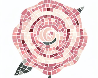 Mosaik Rose Vorlage