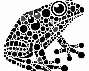 Mosaic frog template pack