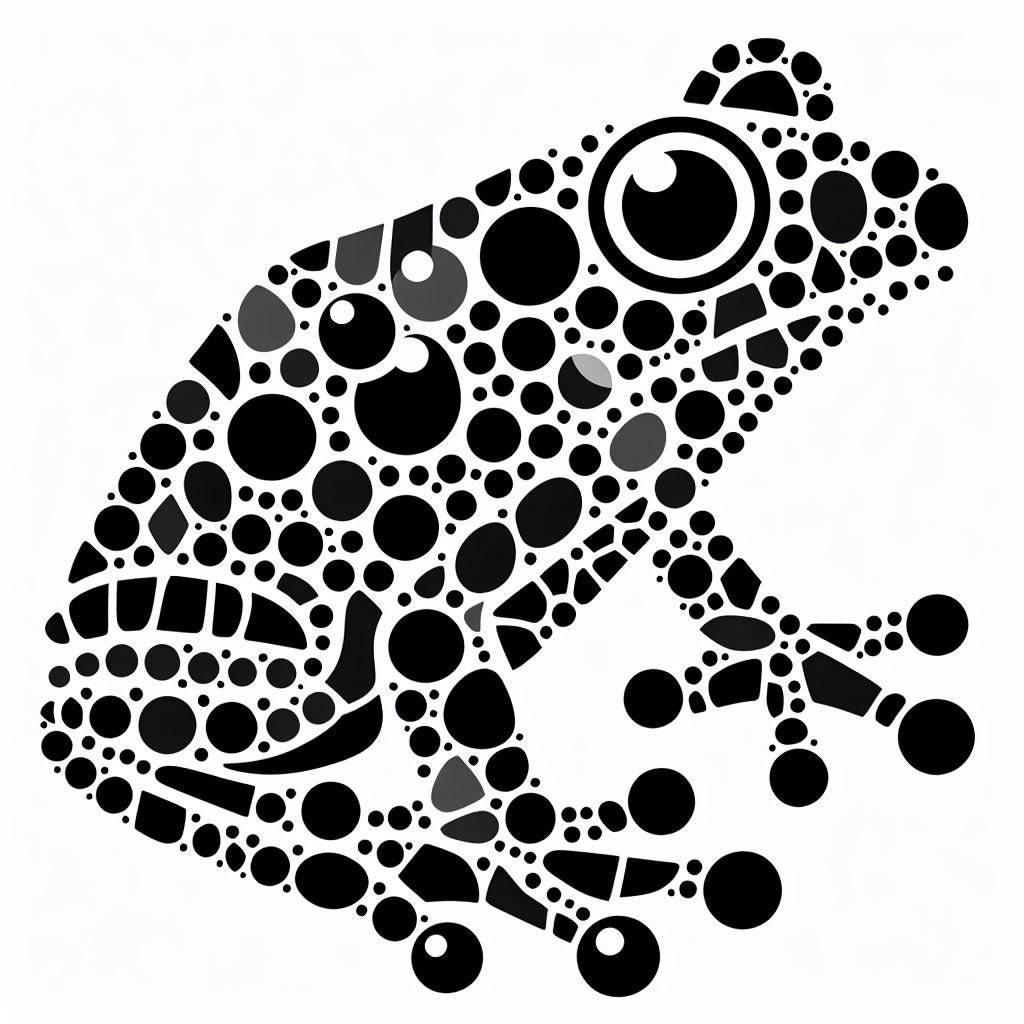 Mosaic Frog Template Pack Etsy