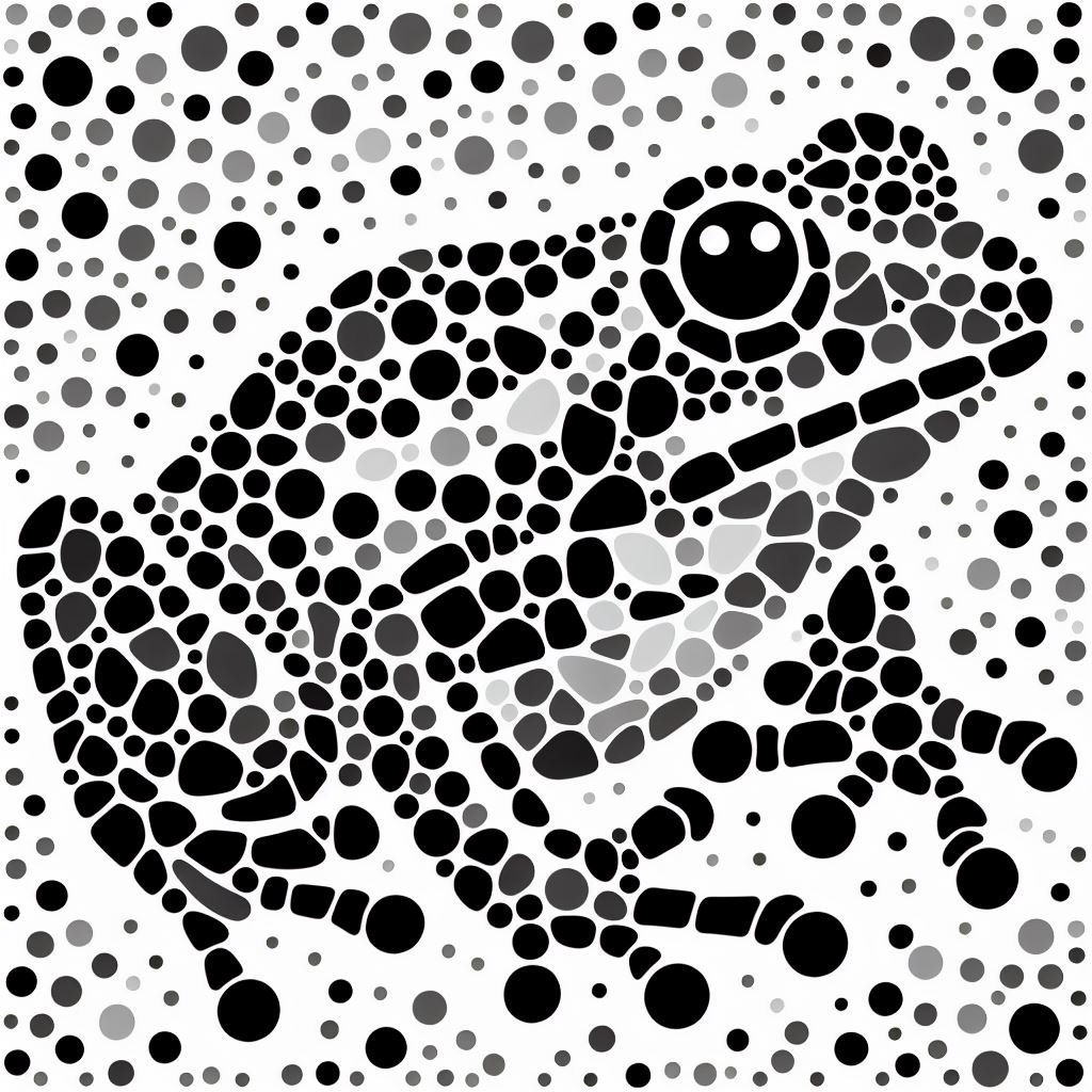 Mosaic Frog Template Pack - Etsy