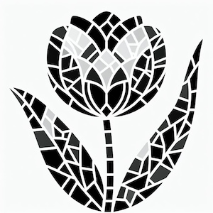 Modèle de tulipe en mosaïque