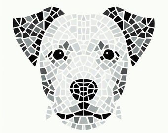 Plantilla de perro mosaico