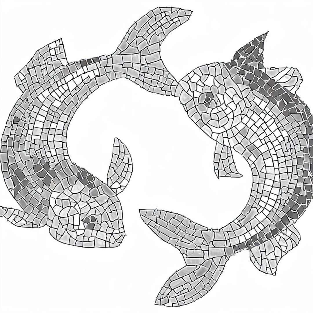Mosaic Koi Fish Pattern Template Etsy Mosaic Koi Fish Pattern Template Etsy
