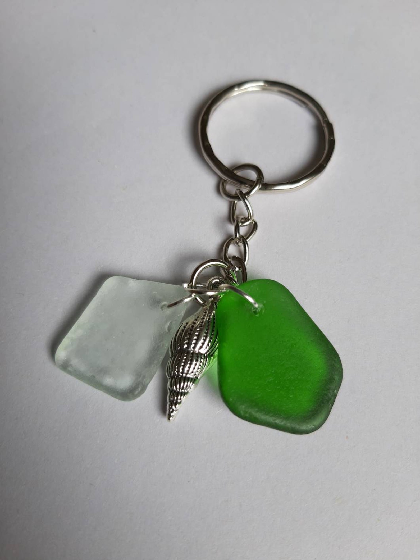Handmade Seaham Green Sea Glass Keyring Etsy