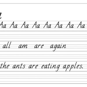Alphabet Handwriting A-Z Letter Formation Practice Sheets Tasmania TAS ...