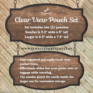 Perfect Pouch Sign Clear-view Pouch Set - Perennials Pink Floral / Organization Pouch ...