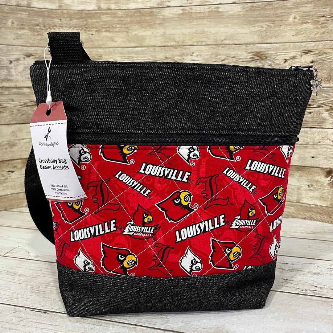 Louisville Cardinals Handbag Football Crossbody Zipper Shoulder Bag Purse  UofL