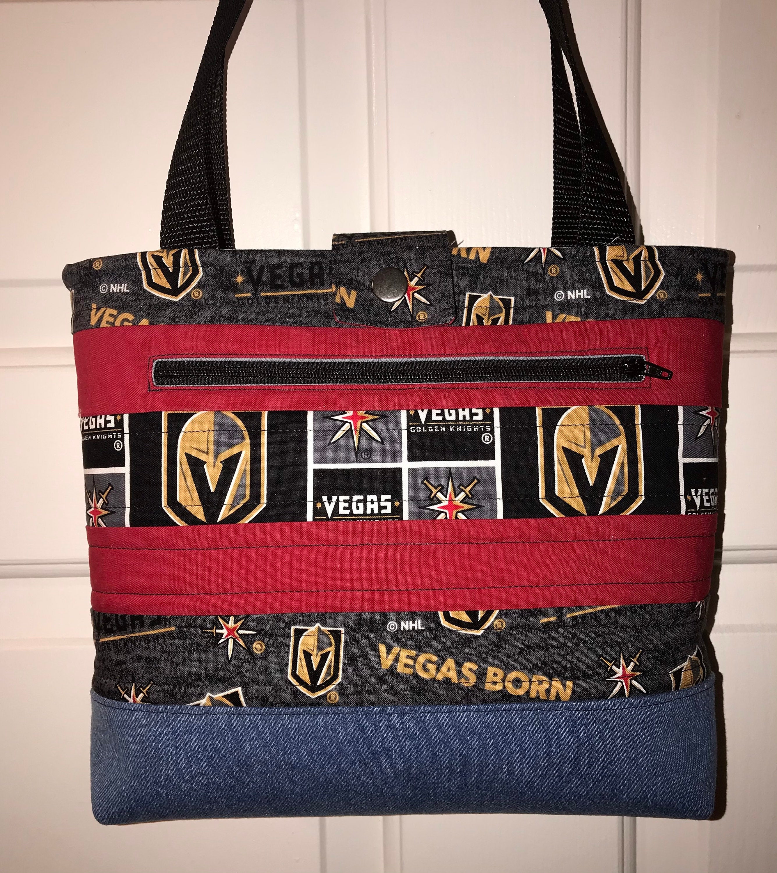 Vegas Golden Knights Shoulder Bag/Purse with Blue Jean Snap Etsy