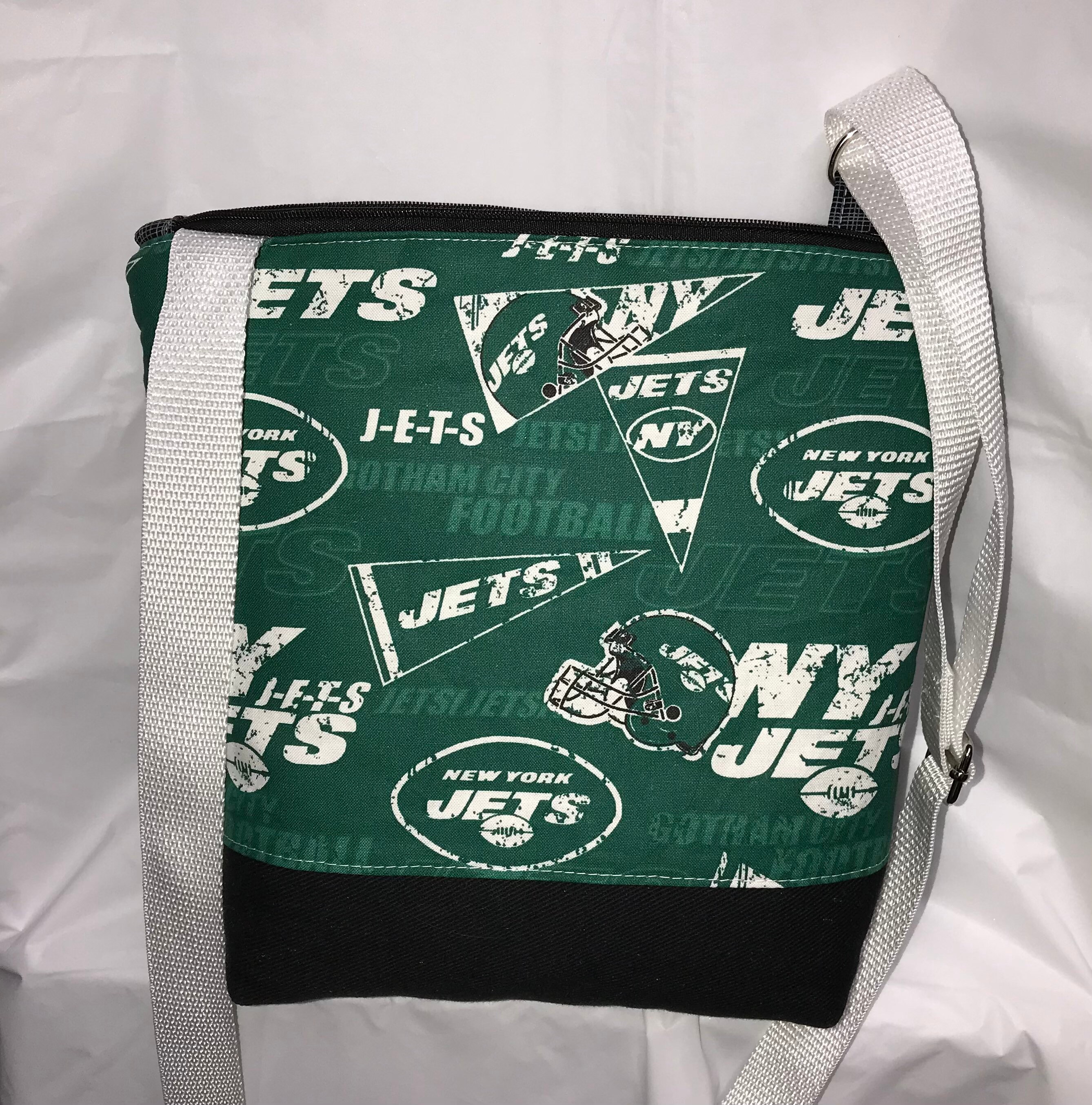 New York Jets Crossbody Bag/Purse Denim Bottom Secure Etsy