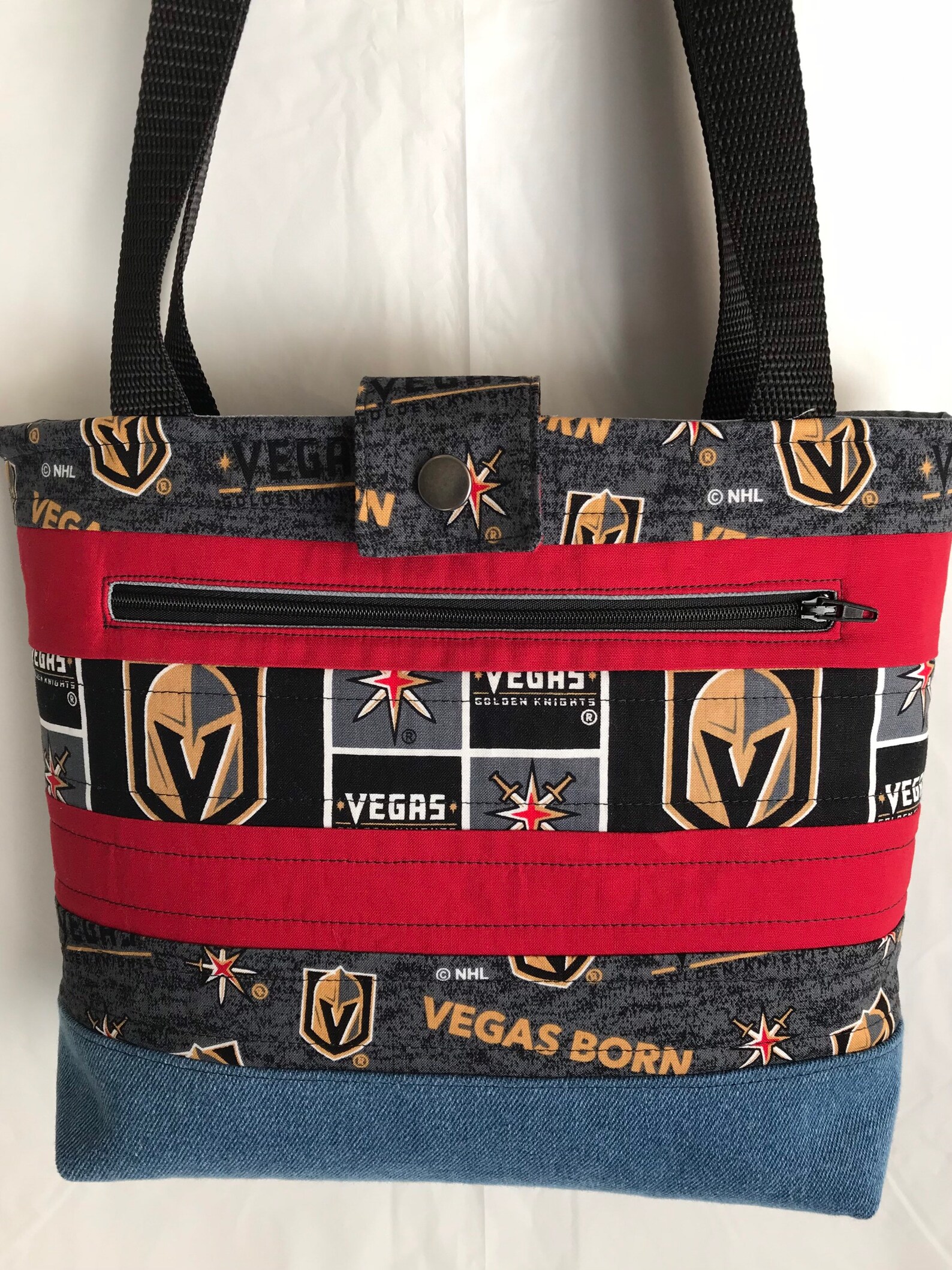 Vegas Golden Knights Shoulder Bag/Purse with Blue Jean Snap Etsy