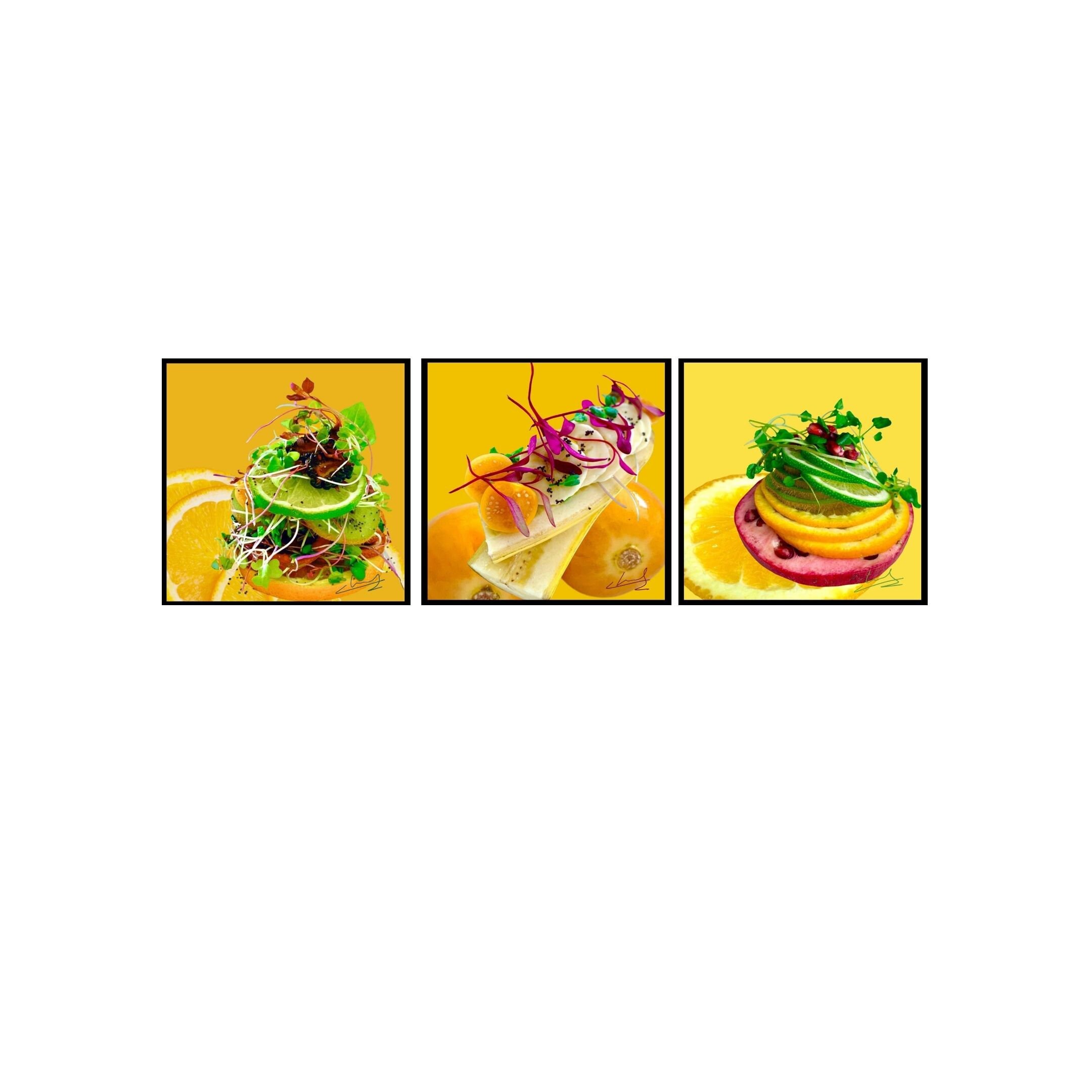 Set of 3 Framed Food Wall Prints Etsy UK