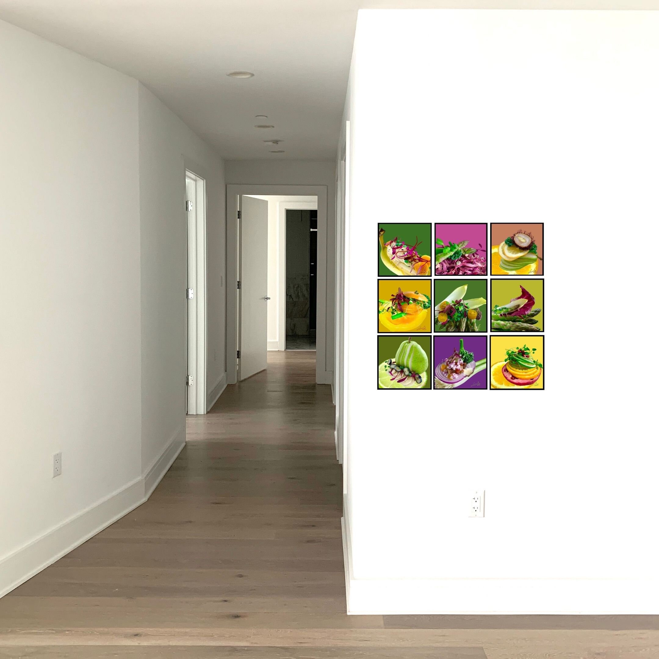 Set of 9 Framed Food Wall Prints Etsy UK