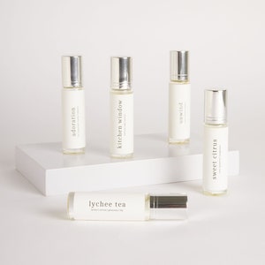 Roll-On Parfums 10mL | Hochwertige phthalatfreie Düfte | Graf Grau | Litschi Tee | Yuzu | Weißer Tee | Rose | Passionsfrucht