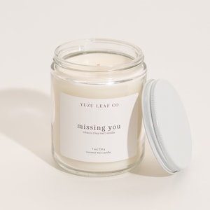 Missing You Tobacco, Vanilla, Bay Leaf Scented Candle 7oz Coconut Wax Cotton Wick Unisex Scent Musky Fresh Clean Scent image 1