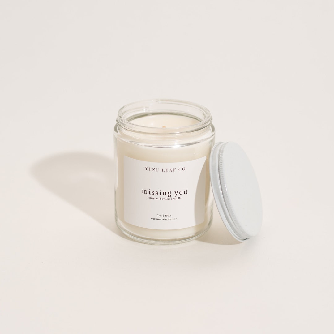 Missing You Tobacco Vanilla Bay Leaf Scented Candle 7oz Etsy