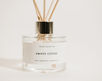 Reed Diffuser (Various Scent Options) | Phthalate & Paraben Free | Long-Lasting Well-Balanced Scents | Minimalist Chic Modern | Asian Scents