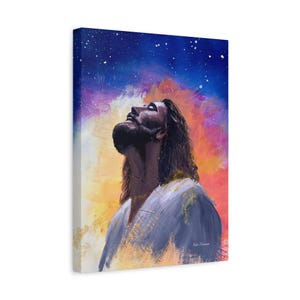 Jesus artwork, Christian art, Jesus artwork, home decor, print on canvas artwork