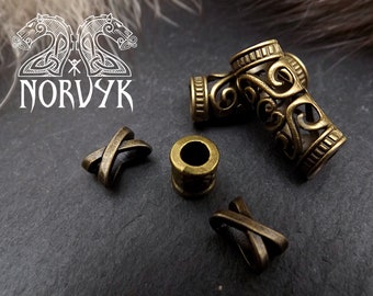 5 Perles à cheveux - dreadlocks - Nordique - Viking - Celtique - Bijoux de cheveux - bague de cheveux - Perle à barbe - Bijoux viking