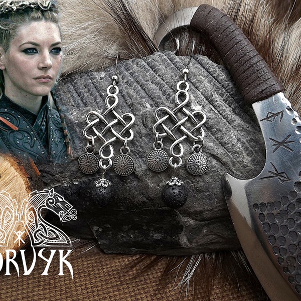 Viking earrings - Lagertha inspiration - Nordic - hand-mounted - viking jewelry - vikings - jewelry -