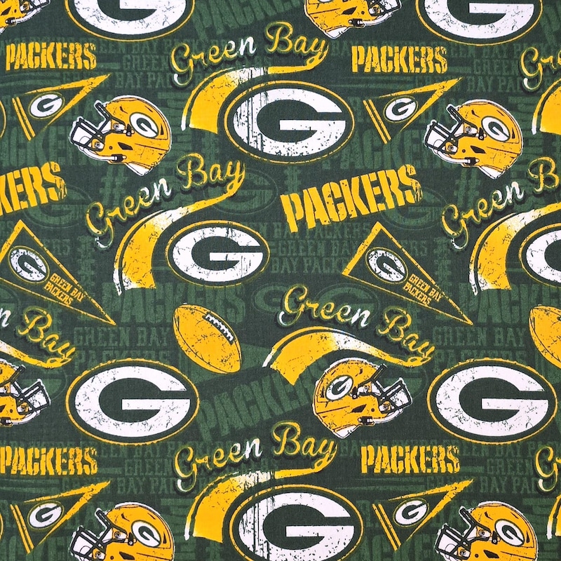 Green Bay Packers Fabric - Etsy